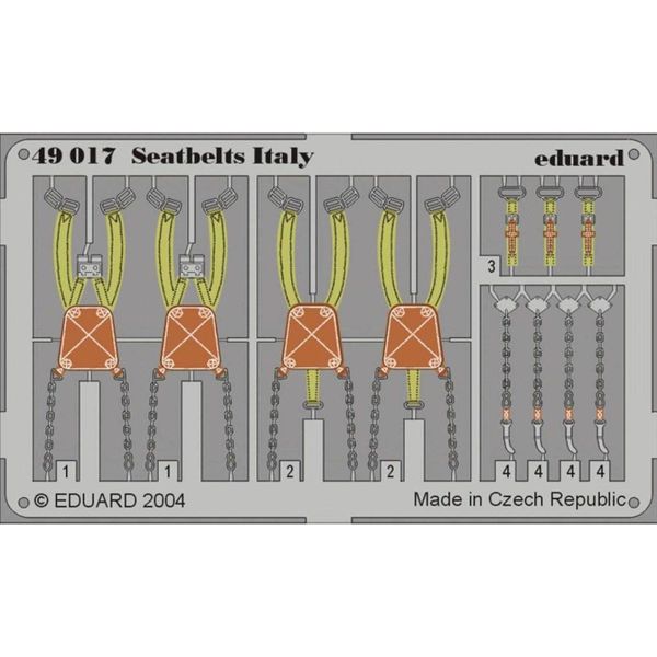 Eduard 49017 1/48 Ölçek, İtalya Emniyet Kemerleri - Color Photo