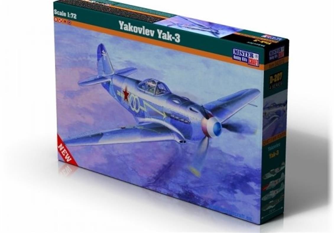 Mistercraft D207 1/72 Ölçek, Yakovlev Yak-3 Savaş Uçağı, Plastik Model kiti