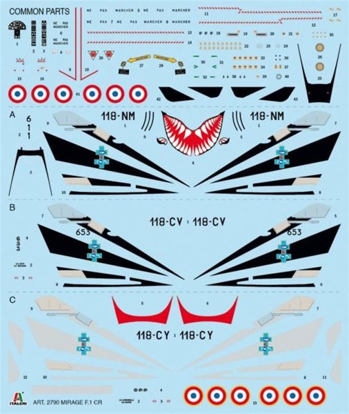 Italeri 2790S 1/48 Ölçek, (Bye Bye) Mirage F1 Savaş Uçağı, Plastik Model kiti