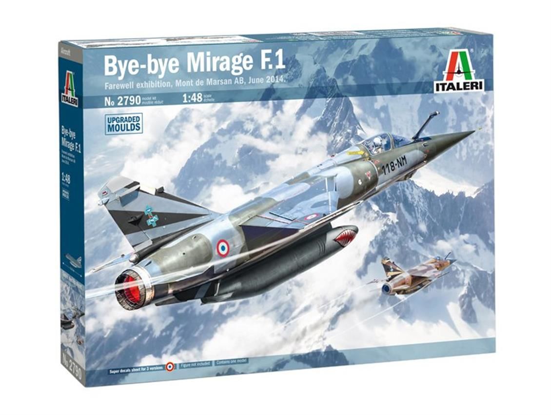 Italeri 2790S 1/48 Ölçek, (Bye Bye) Mirage F1 Savaş Uçağı, Plastik Model kiti