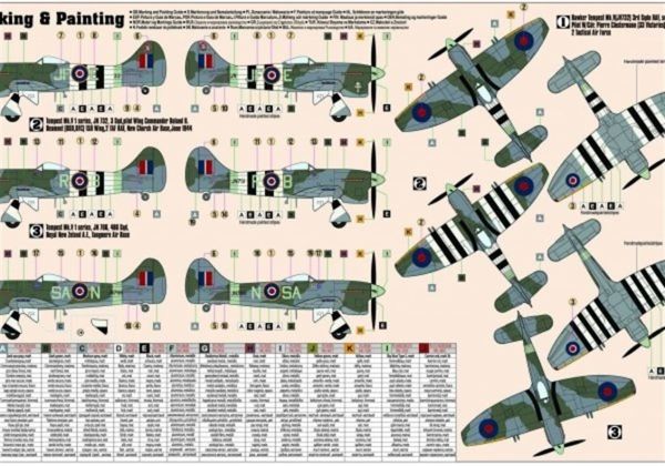 Mistercraft D213 1/72 Ölçek, Hawker Tempest Mk.V Savaş Uçağı, Plastik Model kiti