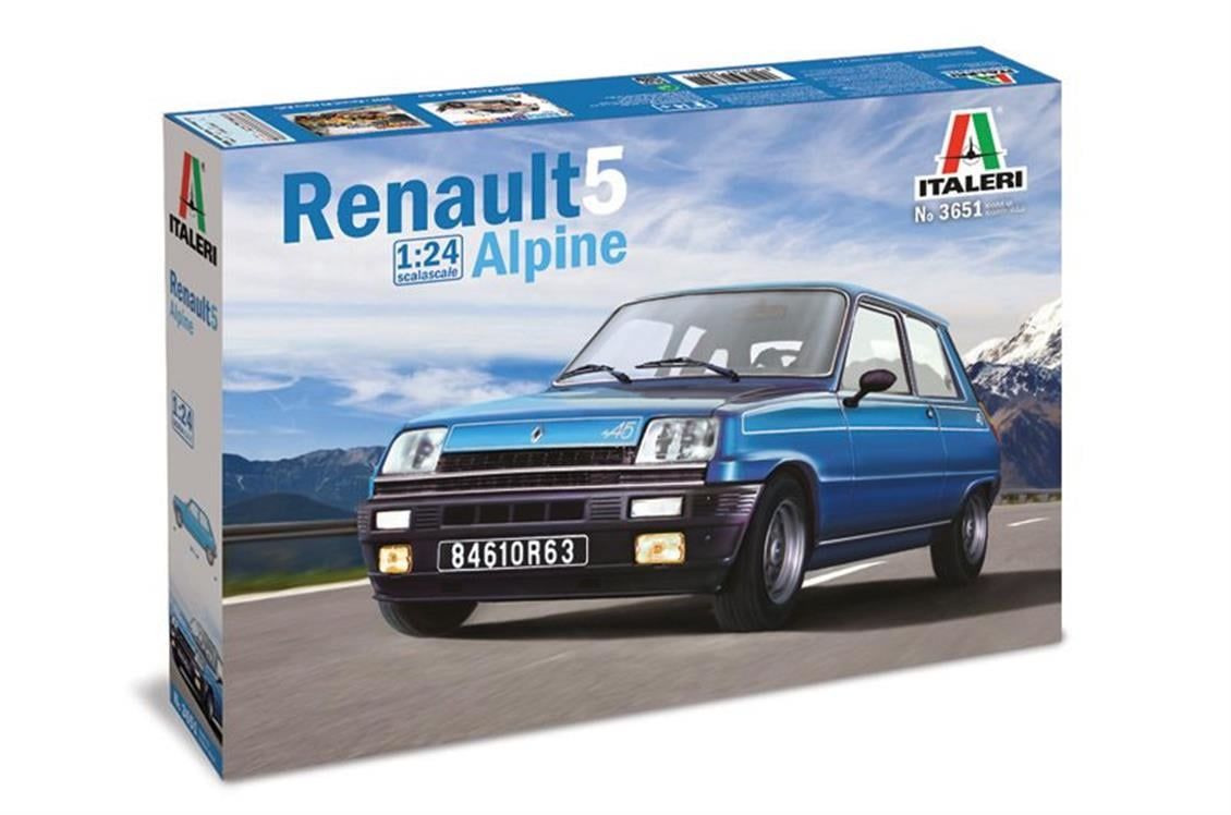 Italeri 3651S 1/24 Ölçek, Renault 5 Alpine Rally Arabası, Plastik Model kiti