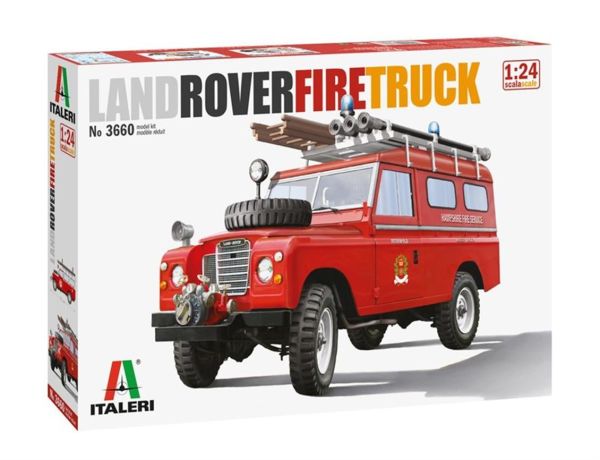 Italeri 3660S 1/24 Ölçek, Land Rover İtfaiye Aracı, Plastik Model kiti