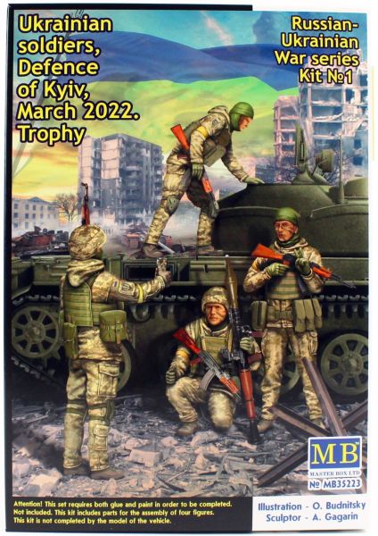 Masterbox 35223 1/35 Ölçek, Ukrayna Askerleri, Kiev Savunması Mart 2022, Plastik Figür Kiti