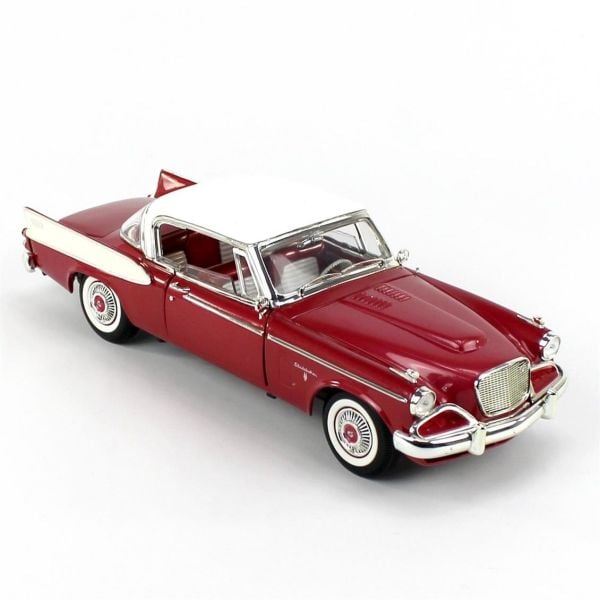 Road Signature 20018 1/18 Ölçek, 1958 Studebaker Golden Hawk, Claret, Sergilemeye Hazır Metal Araba Modeli