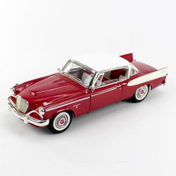 Road Signature 20018 1/18 Ölçek, 1958 Studebaker Golden Hawk, Claret, Sergilemeye Hazır Metal Araba Modeli