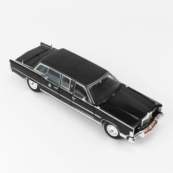 Road Signature 24068 1/24 Ölçek, 1972 Lincoln Continental Reagan Car, Black, Sergilemeye Hazır Metal Araba Modeli