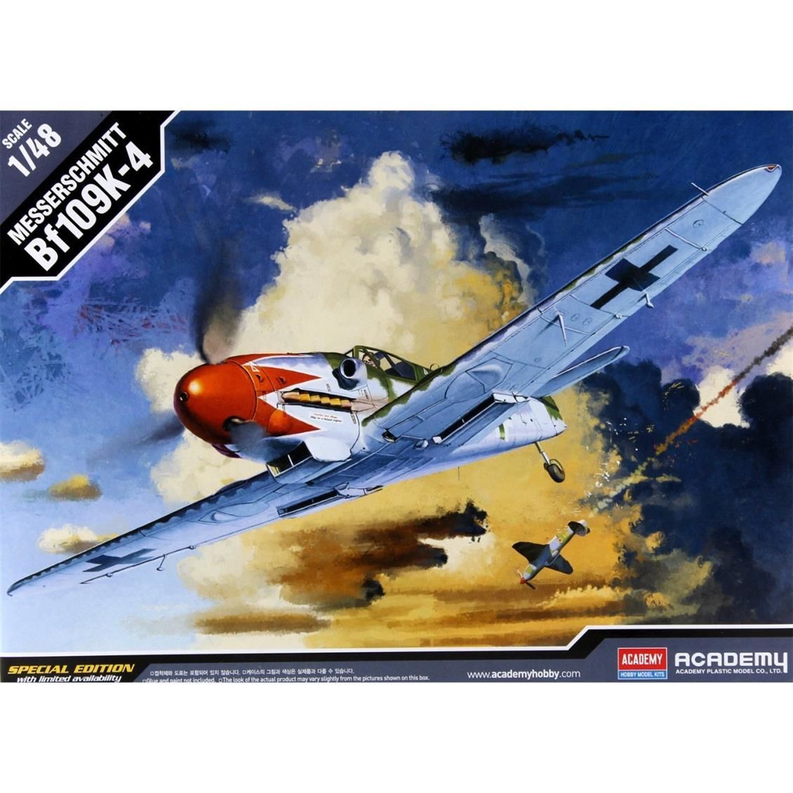 Academy 12228 1/48 Ölçek, Messerschmitt Bf109K-4 Savaş Uçağı, Plastik Model kiti