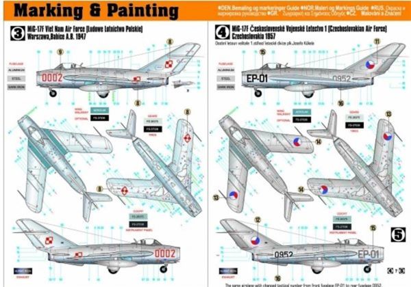 Mistercraft F002 1/48 Ölçek, Mig-17F Fresco Savaş Uçağı, Plastik Model kiti