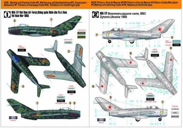 Mistercraft F002 1/48 Ölçek, Mig-17F Fresco Savaş Uçağı, Plastik Model kiti