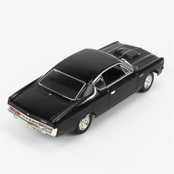 Road Signature 92778 1/18 Ölçek, 1970 AMC Rebel, Black, Sergilemeye Hazır Metal Araba Modeli