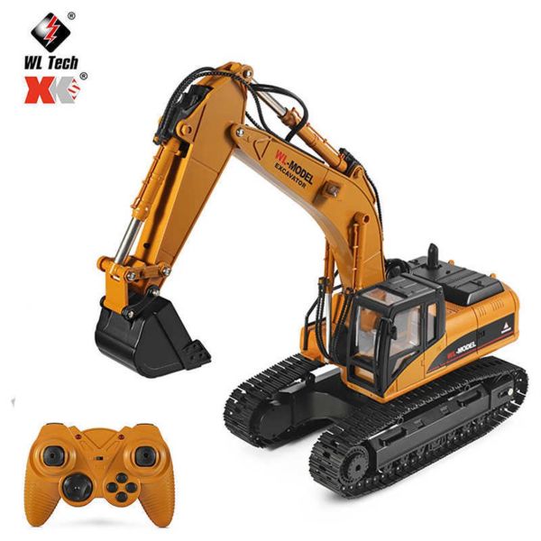 Wltoys 16800 1/16 Ölçek, Metal Şase,Metal Paletli,Duman Jeneratörlü 23 Kanal R/C Excavator