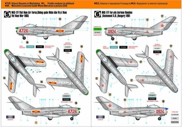 Mistercraft F003 1/48 Ölçek, Mig-17PF Radar Fresco Savaş Uçağı, Plastik Model kiti