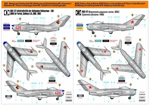 Mistercraft F003 1/48 Ölçek, Mig-17PF Radar Fresco Savaş Uçağı, Plastik Model kiti