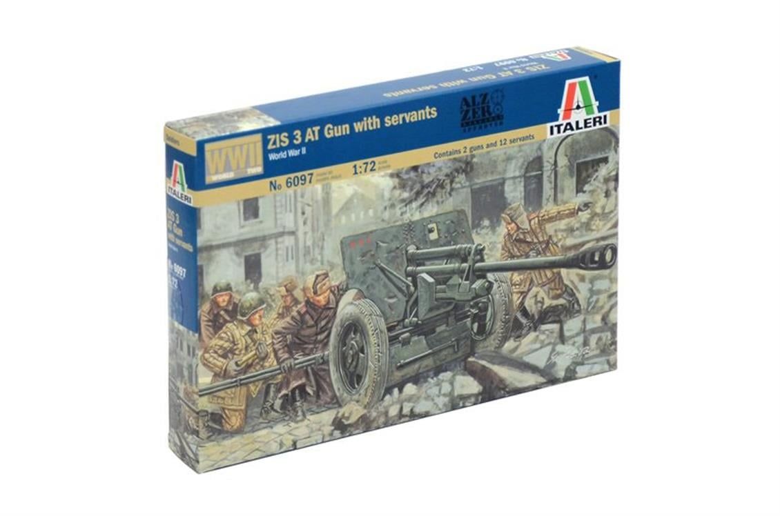 Italeri 6097S 1/72 Ölçek, Rus ZiS 3 Mürettebatlı Top, Plastik Model kiti