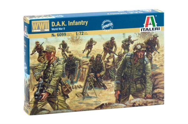 Italeri 6099S 1/72 Ölçek, WWII D.A.K. Piyade Askerleri Plastik Maket Seti