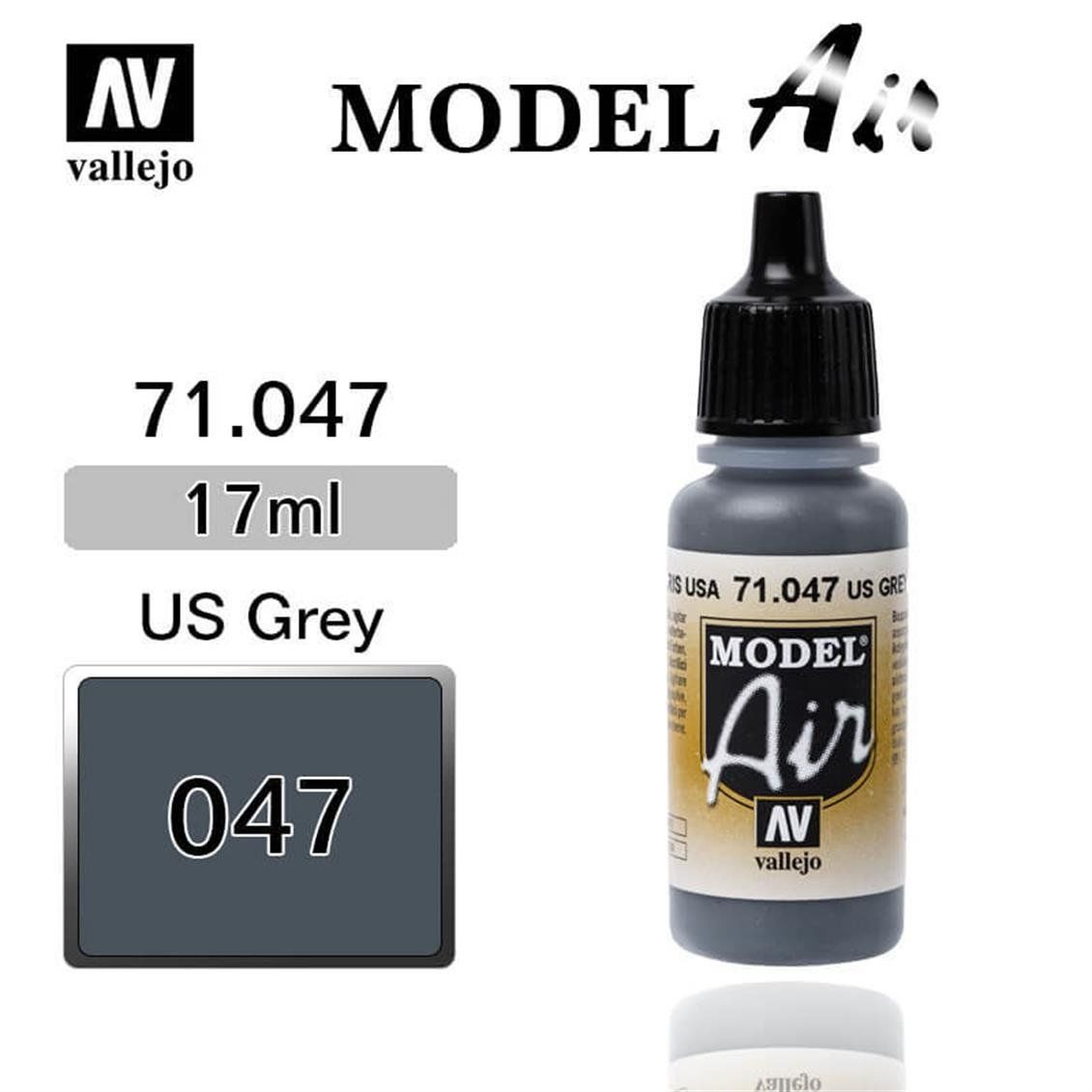 Vallejo 71047 17 ml. Gray, Model Air Serisi Model Boyası