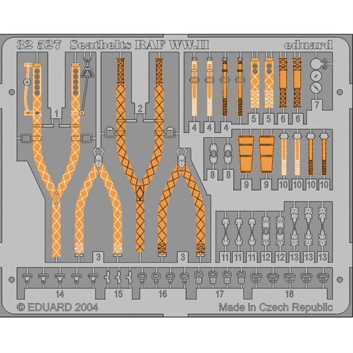 Eduard 32527 1/32 Ölçek, Seatbelts Raf WWII Maket Detay S