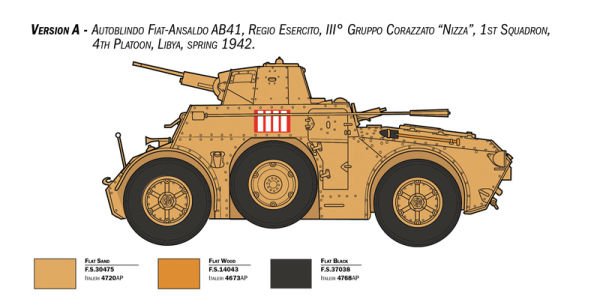 Autoblinda AB 41 with Bersaglieri El Alamein