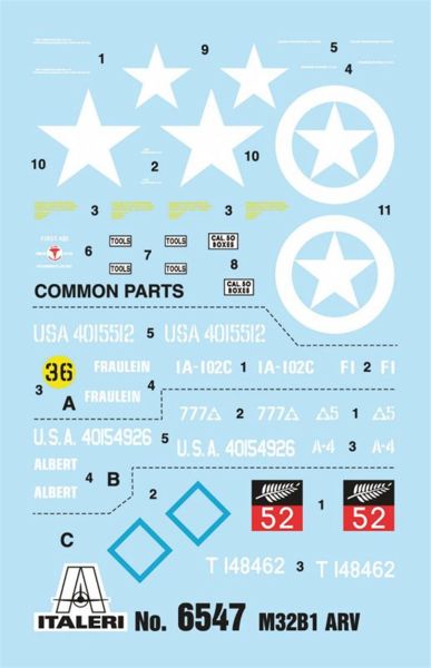 Italeri 6547S 1/35 Ölçek, M32B1 Zırhlı Kurtarma Aracı, Plastik Model kiti