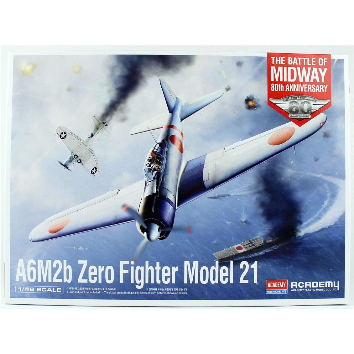 Academy 12352 1/48 Ölçek, Mitsubishi A6M2b Zero Fighter Model 21 Savaş Uçağı, Plastik Model kiti