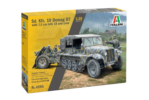 Sd. Kfz. 10 Demag D7 with 7,5 cm leIG 18 and crew