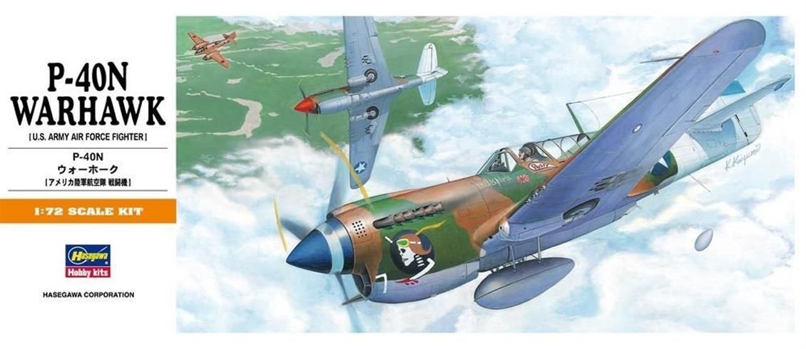 Hasegawa A9 139 1/72 Ölçek, P-40N Warhawk, Savaş Uçağı, Plastik Model kiti