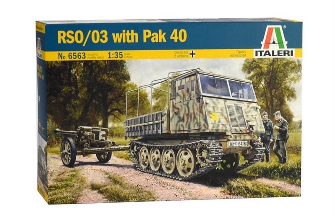 Italeri 6563S 1/35 Ölçek, RSO/03 PaK 40'lı Paletli Askeri Araç, Plastik Model kiti