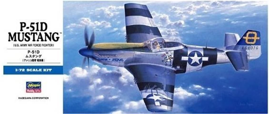 Hasegawa D25 1455 1/72 Ölçek, P-51D Mustang, Savaş Uçağı, Plastik Model kiti