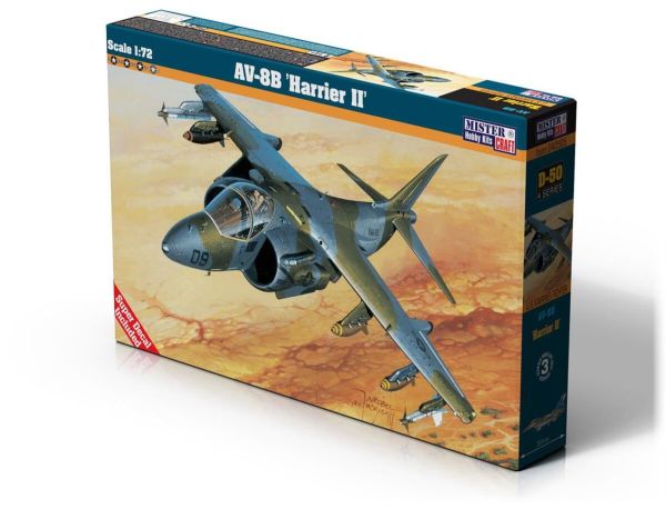 Mistercraft D050 1/72 Ölçek, AV-8B (Harrier II) Uçak, Plastik Model kiti