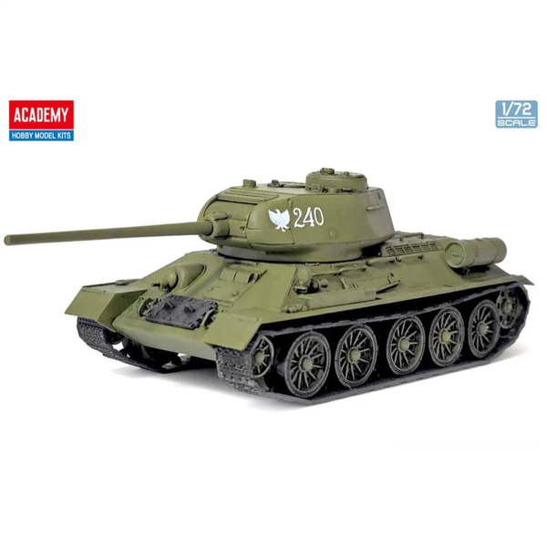 Academy 13421 1/72 Ölçek, T-34-85 Soviet Orta Sınıf Tankı, Plastik Model kiti