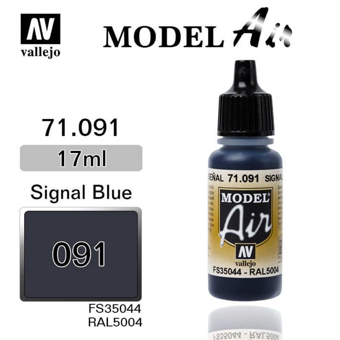 Vallejo 71091 17 ml. Signal Blue, Model Air Serisi Model Boyası