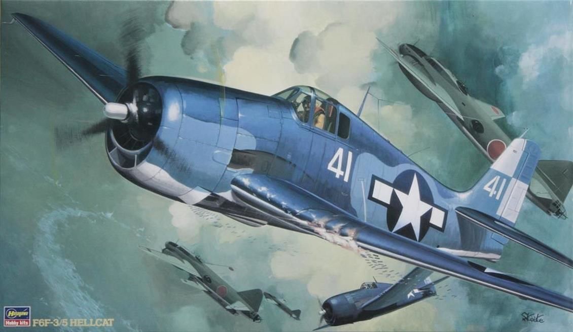 Hasegawa ST7 8057 1/32 Ölçek, F6F-3/5 Hellcat, Savaş Uçağı, Plastik Model kiti