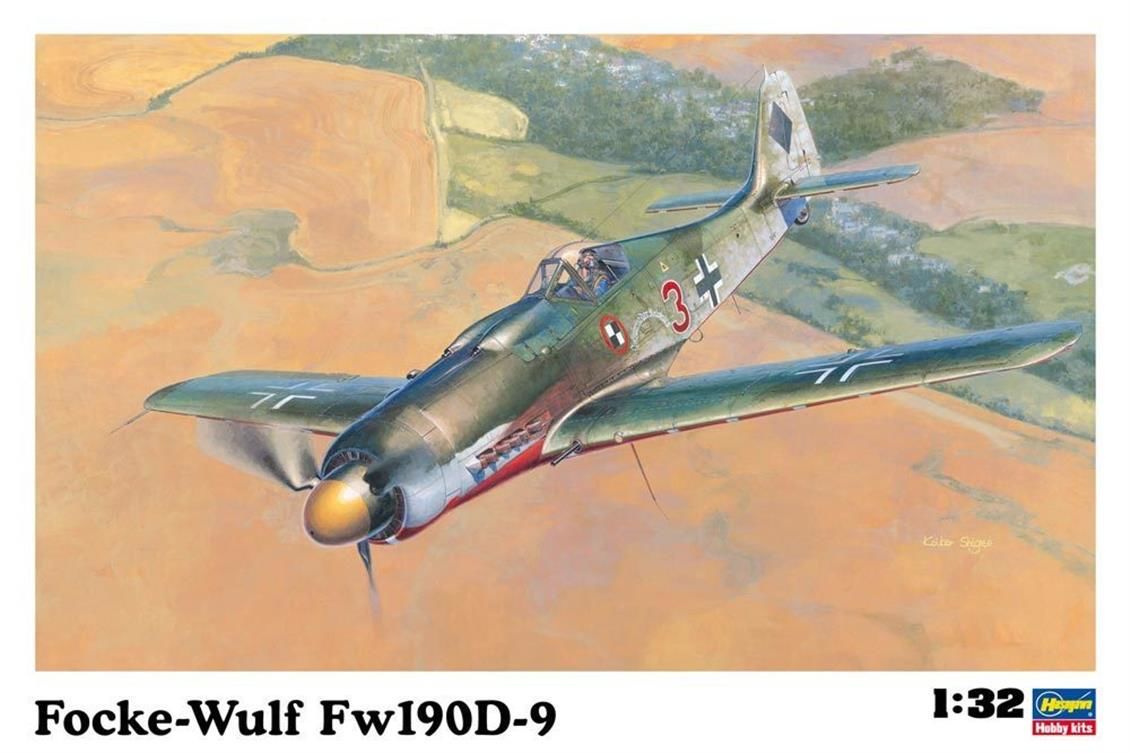 Hasegawa ST19 8069 1/32 Ölçek, Focke-Wulf Fw190D-9, Savaş Uçağı, Plastik Model kiti