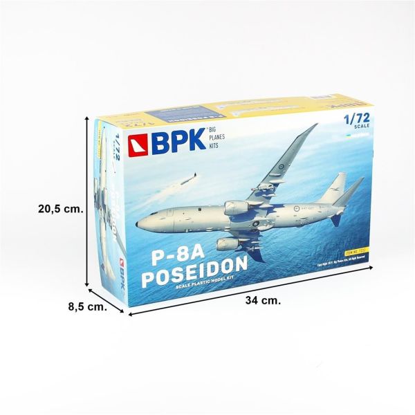 Big Planes Kits 7222 1/72 Ölçek, Ölçek,P-8A Poseidon Yolcu Uçağı, Plastik Model kiti