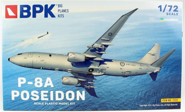 Big Planes Kits 7222 1/72 Ölçek, Ölçek,P-8A Poseidon Yolcu Uçağı, Plastik Model kiti