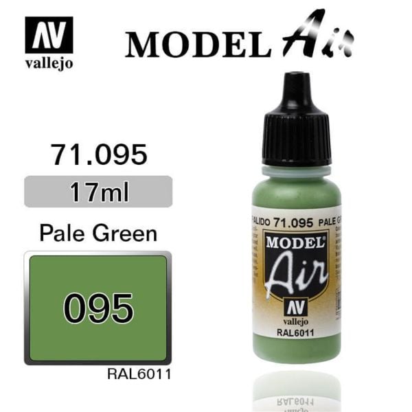 Vallejo 71095 17 ml. Pale Green, Model Air Serisi Model Boyası