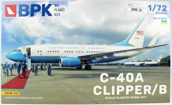 Big Planes Kits 7224 1/72 Ölçek, C-40A Clipper/B Yolcu Uçağı, Plastik Model kiti