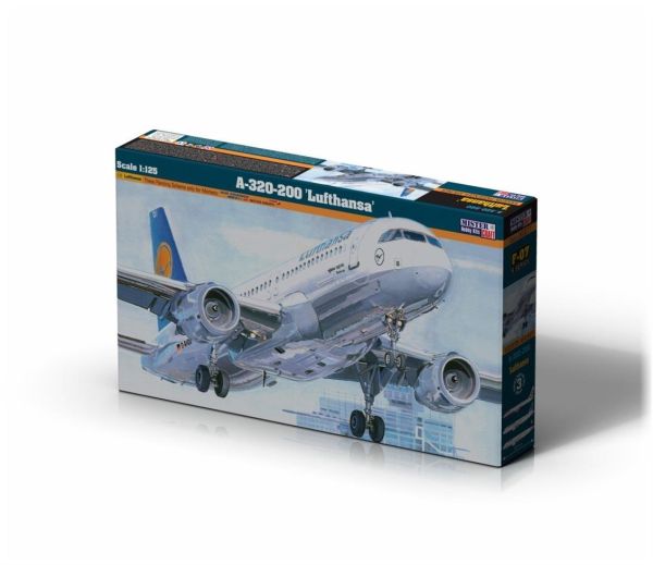 Mistercraft F008 1/270 Ölçek, A-320-200 Lufthansa Yolcu Uçağı, Plastik Model kiti