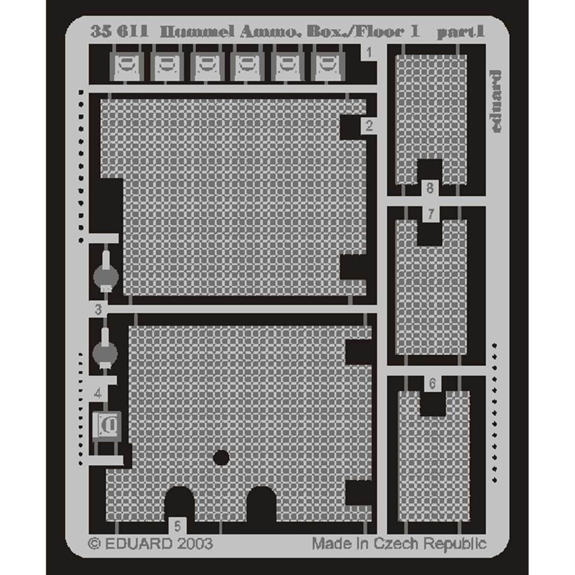 Eduard 35611 1/35 Ölçek, Hummel Ammo. Box/Floor 1 For Dra