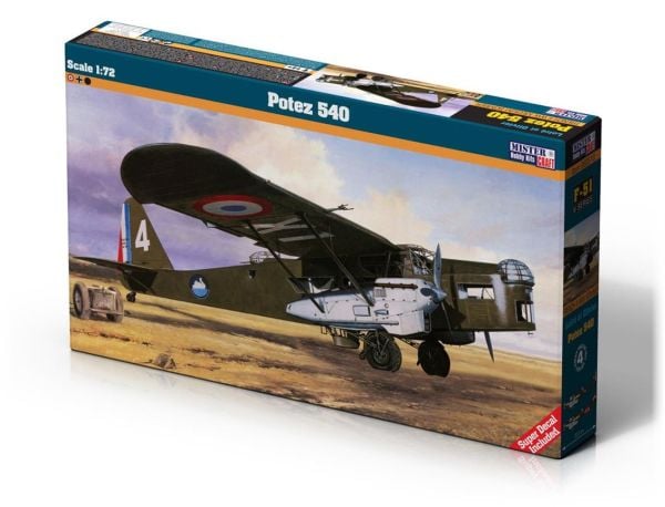 Mistercraft F051 1/72 Ölçek, Potez 540 Keşif-Bombardıman Uçağı, Plastik Model kiti