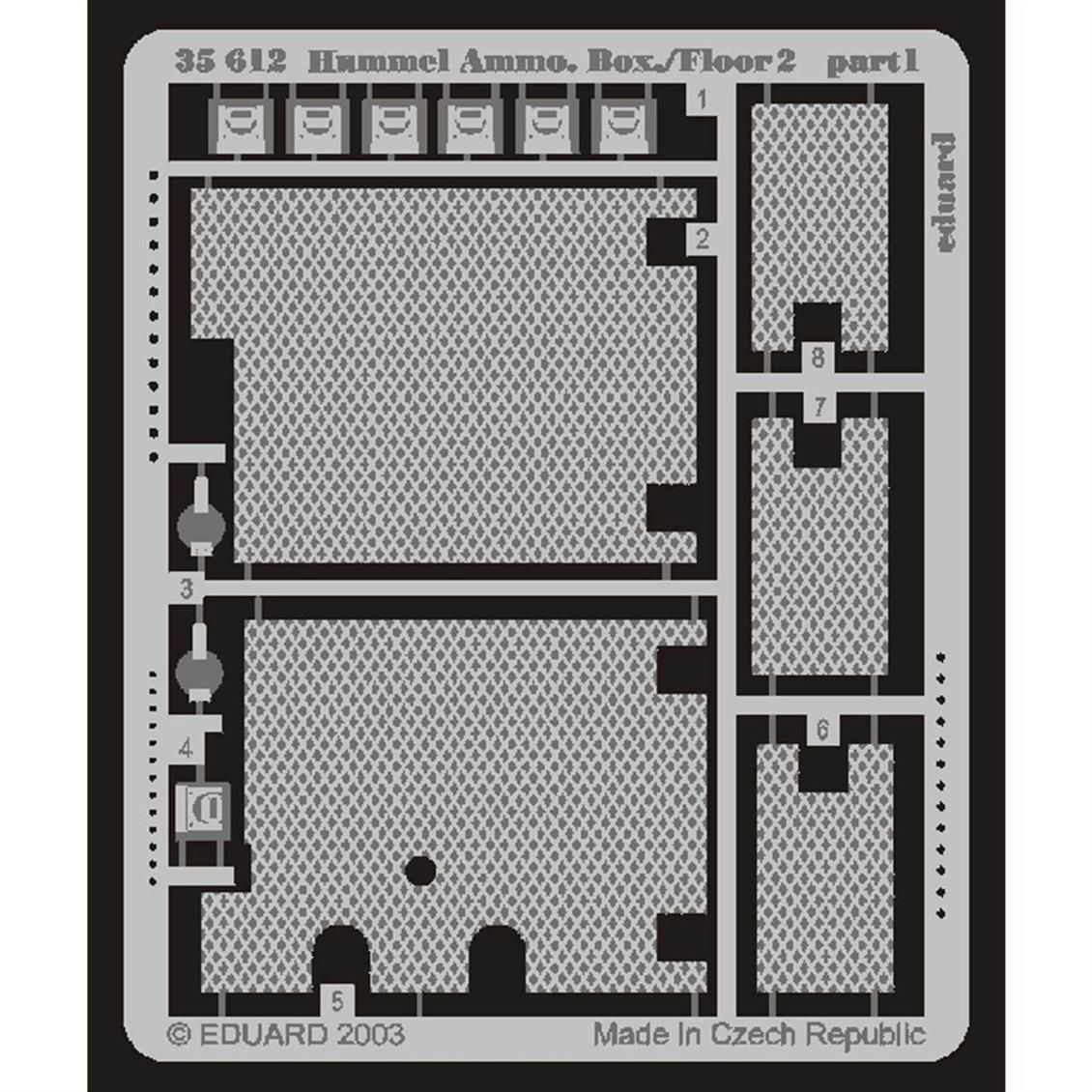 Eduard 35612 1/35 Ölçek, Hummel Ammo. Box/Floor 2 Maket D