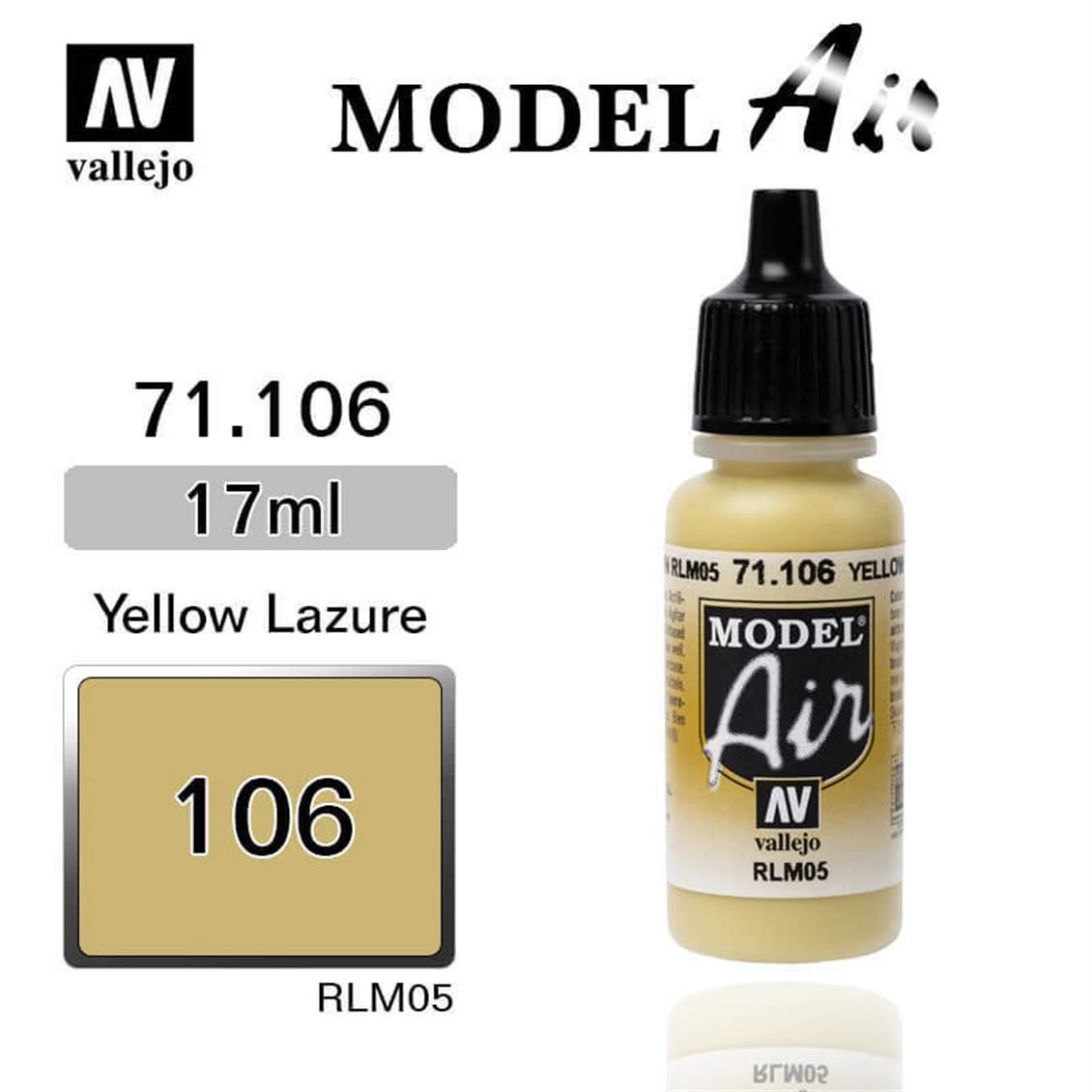 Vallejo 71106 17 ml. IVory RLM05, Model Air Serisi Model Boyası