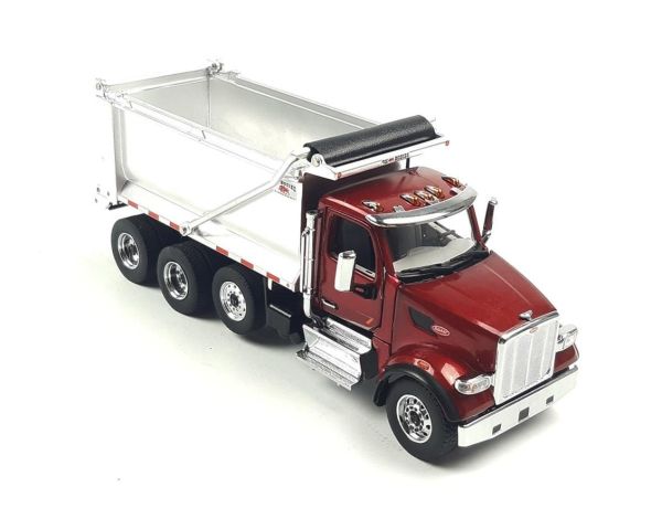 Diecast Masters 71077 1/50 Ölçek, Peterbilt 567 SF OX Stampede Damperli Kamyon, Metalik Kırmızı, Sergilemeye Hazır Metal Model