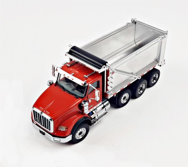 Diecast Masters 71076 1/50 Ölçek, International HX620 SB OX Damperli Kamyon, Kırmızı, Sergilemeye Hazır Metal Model