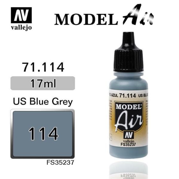 Vallejo 71114 17 ml. Medium Gray, Model Air Serisi Model Boyası