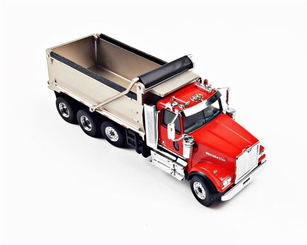 Diecast Masters 71067 1/50 Ölçek, Western Star 4900 SF Damperli Kamyon, Kırmızı, Sergilemeye Hazır Metal Model