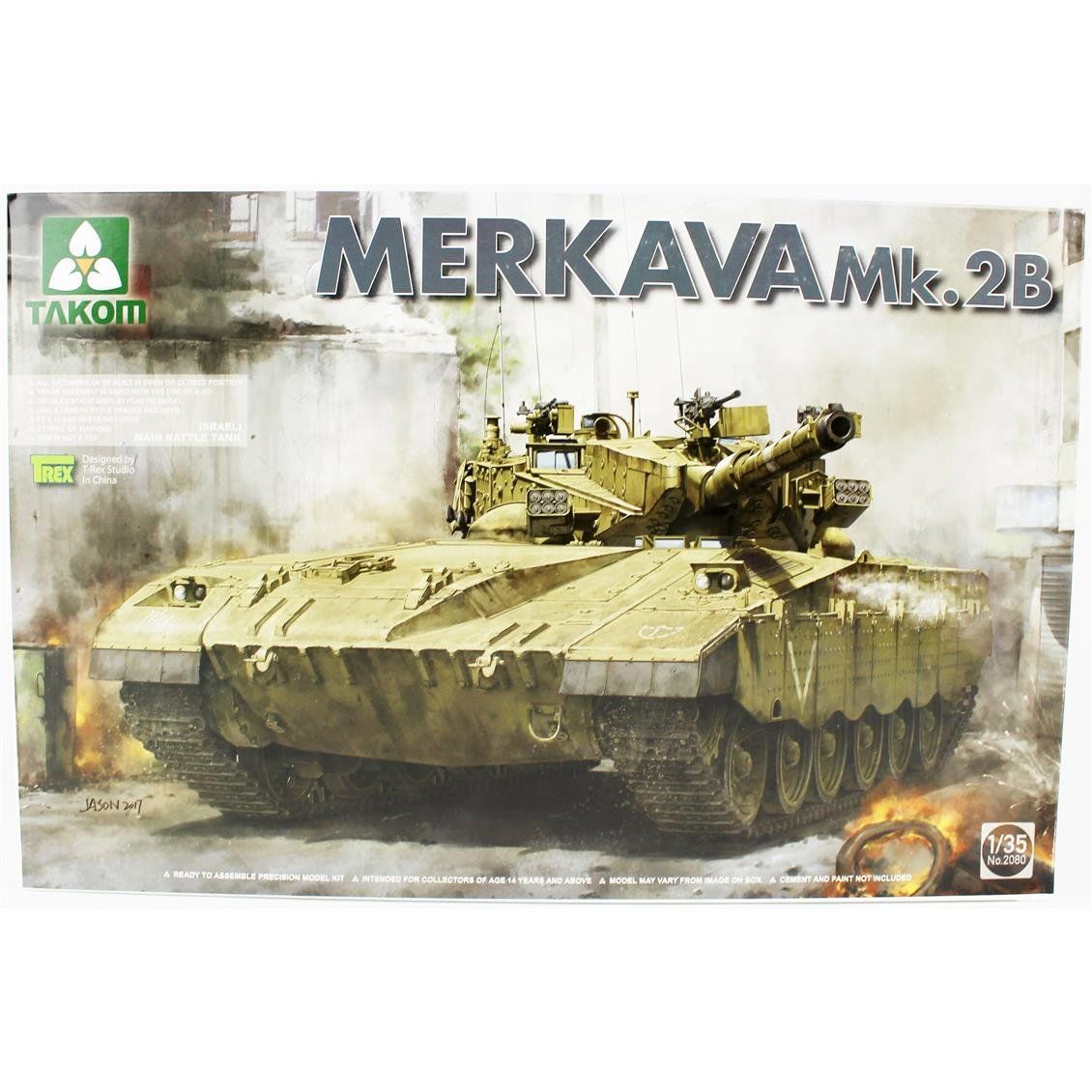 Takom 2080 1/35 Ölçek, Merkava Mk.2b İsrail Ana Muharebe Tankı, Plastik Model kiti