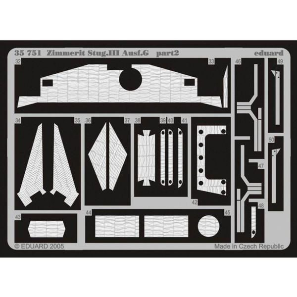 Eduard 35751 1/35 Ölçek, Zimmerit Stug.III Ausf.G For Dra