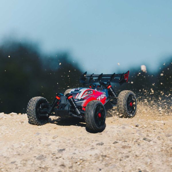 ARRMA 1/8 TYPHON 4X4 V3 3S BLX BRUSHLESS BUGGY RTR, RED